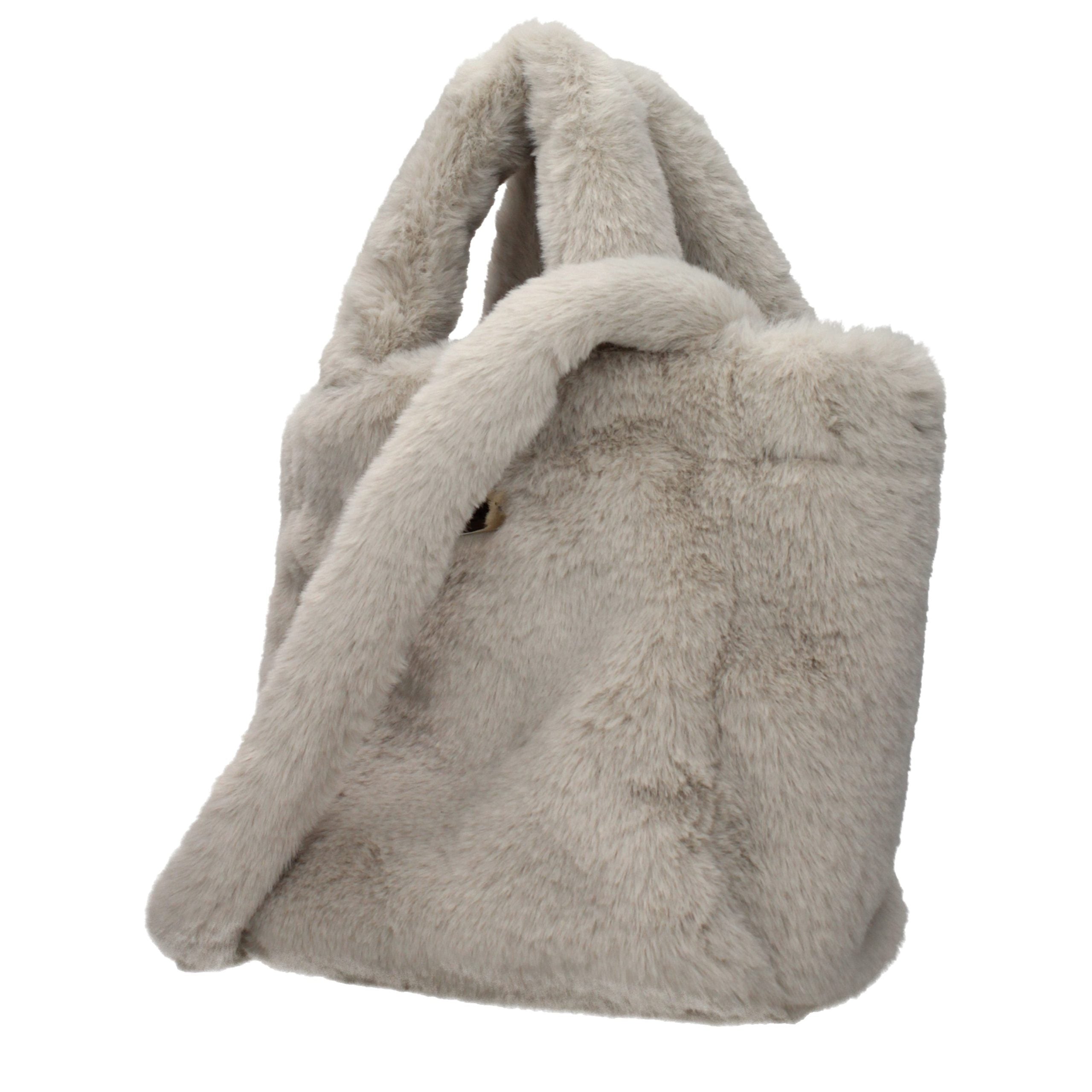 Herno Gray Fur Handbag Herno