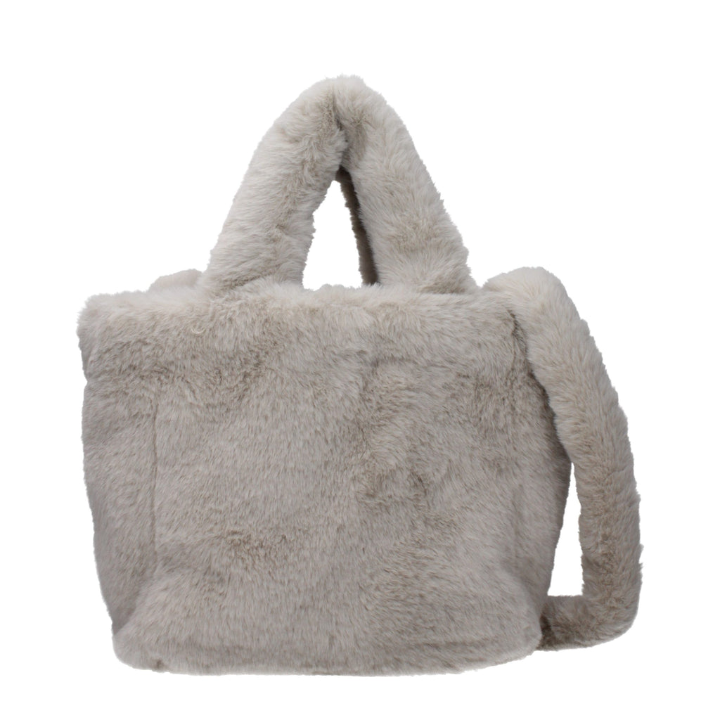 Herno Gray Fur Handbag Herno