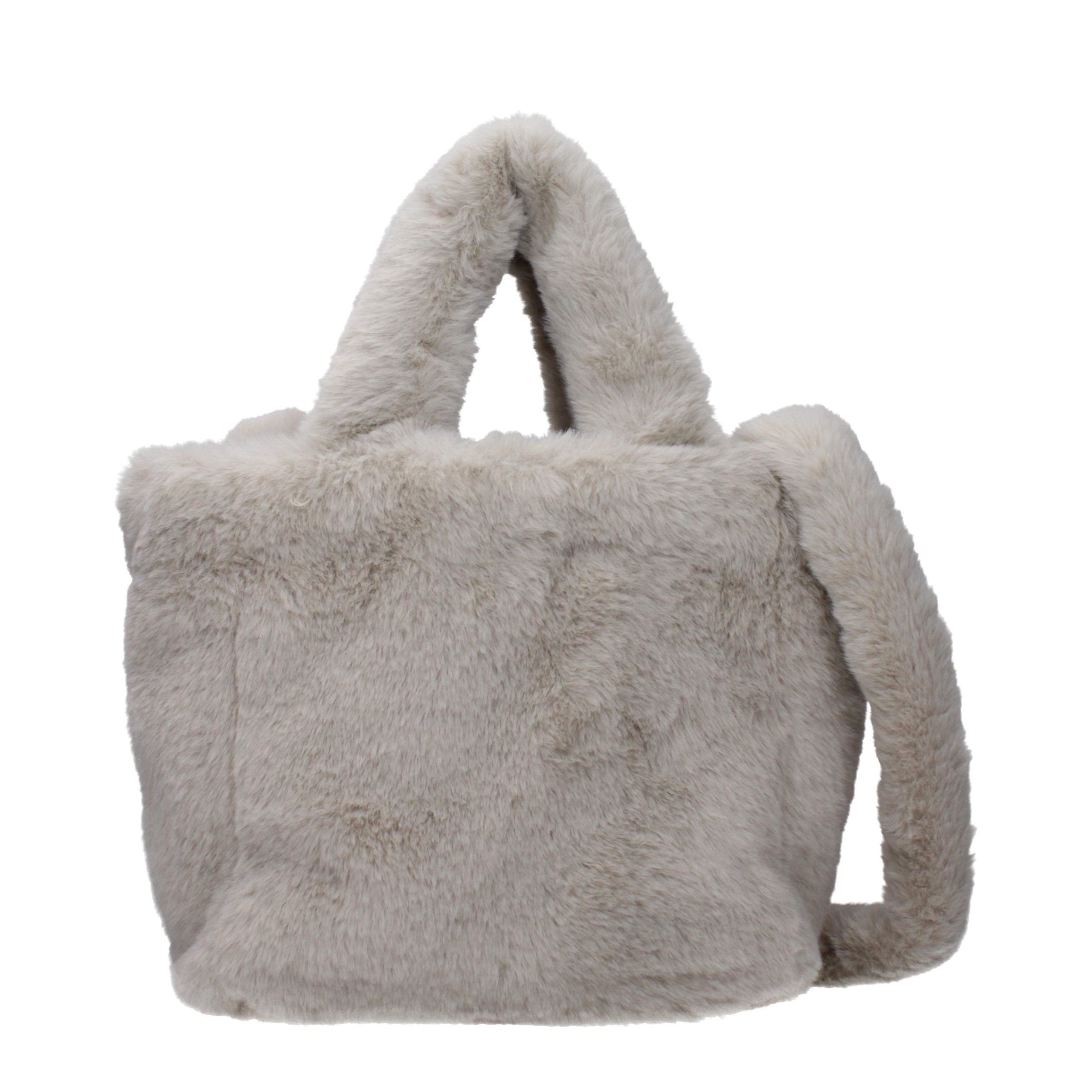 Herno Gray Fur Handbag Herno