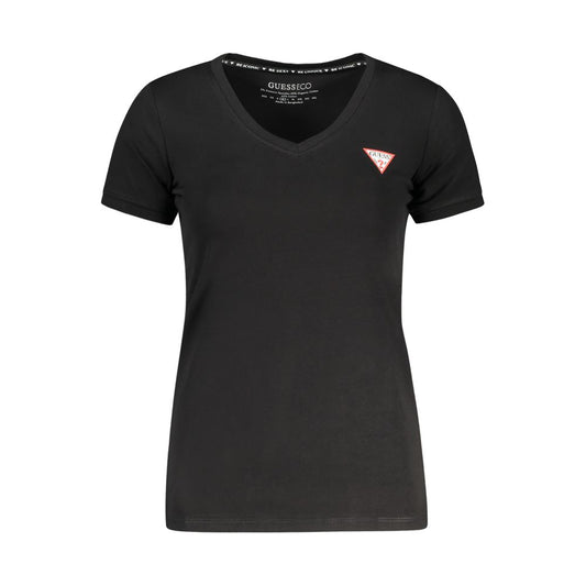 Guess Jeans Black Cotton Women's T-Shirt Guess Jeans