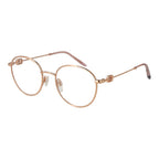 Tommy Hilfiger gold stainless steel eyeglass frames with clear lenses, stylish and lightweight for everyday wear.