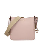 Pink leather shoulder bag by Michael Kors featuring a sleek design and gold-tone hardware.