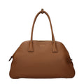 Prada brown leather shoulder bag with sleek design and adjustable strap, featuring subtle branding and smooth textured leather.