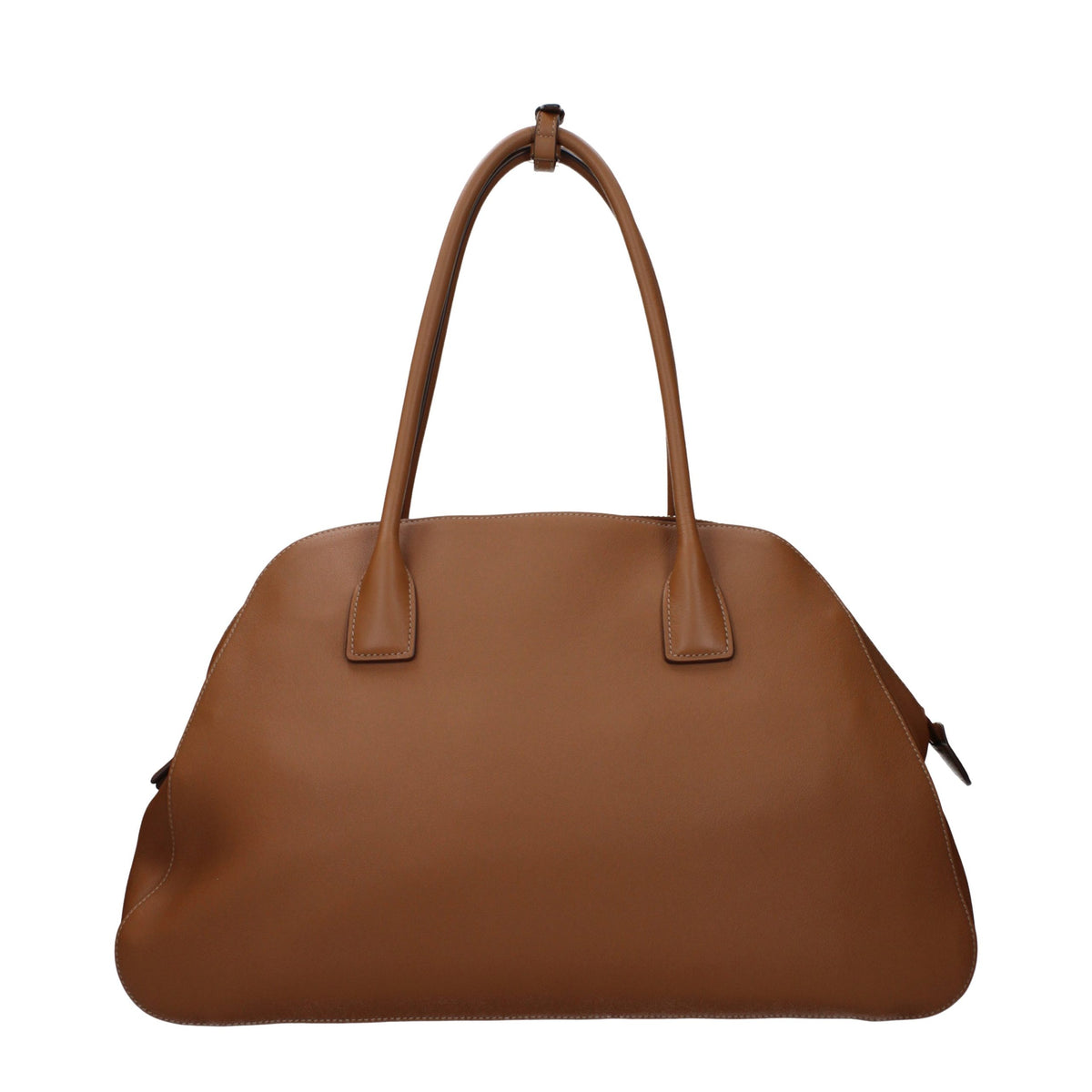 Prada brown leather shoulder bag with sleek design and adjustable strap, stylish accessory for everyday use.