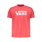 Vans Rosso Cotton Men T-Shirt showing red cotton fabric with Vans logo on the chest.