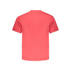 Vans Rosso Cotton Men’s T-Shirt with red color and crew neck, casual style, displayed flat on a white background.