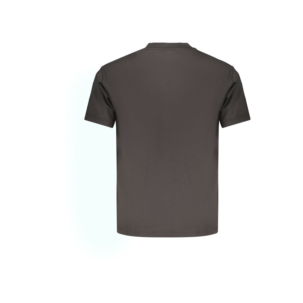 Vans black cotton men's T-shirt with crew neck and short sleeves, casual style, displayed flat on a white background.