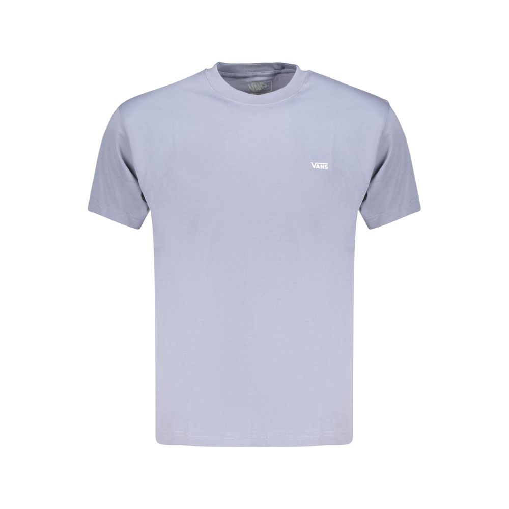Vans men's blue cotton T-shirt with crew neck and short sleeves, casual streetwear style.
