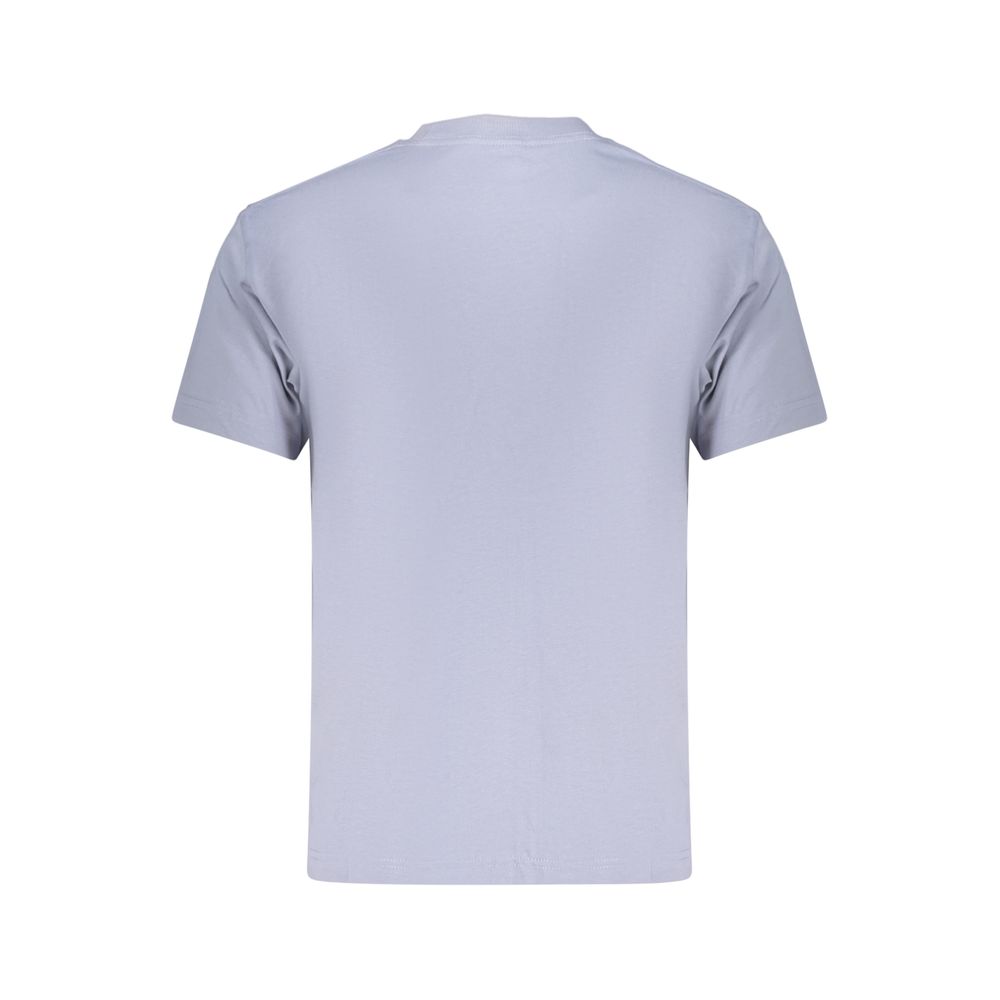 Vans blue cotton men's T-shirt with short sleeves and crew neckline, casual style, displayed flat on a white background.