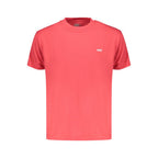 Vans Rosso Cotton Men T-Shirt featuring a classic crew neck and short sleeves in red cotton fabric.