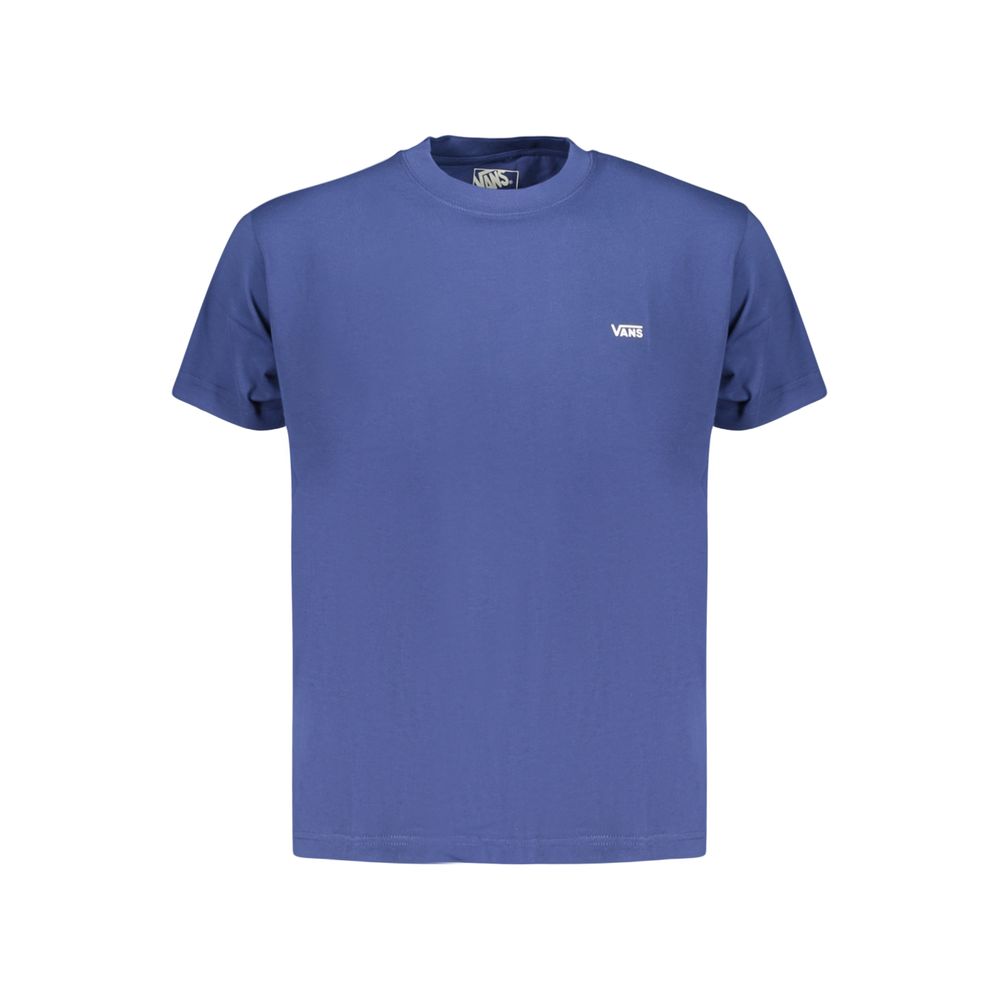 Vans blue cotton men's T-shirt with short sleeves and crew neck, featuring a casual fit and classic Vans logo design.