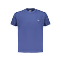 Vans blue cotton men's T-shirt with short sleeves and crew neck, featuring a casual fit and classic Vans logo design.