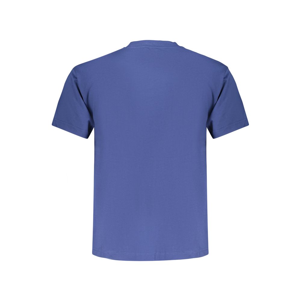 Vans blue cotton men's T-shirt with short sleeves and crew neckline, casual style.