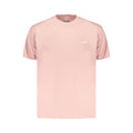 Pink cotton Vans men's T-shirt with a classic fit and Vans logo on the chest, casual and comfortable for everyday wear.