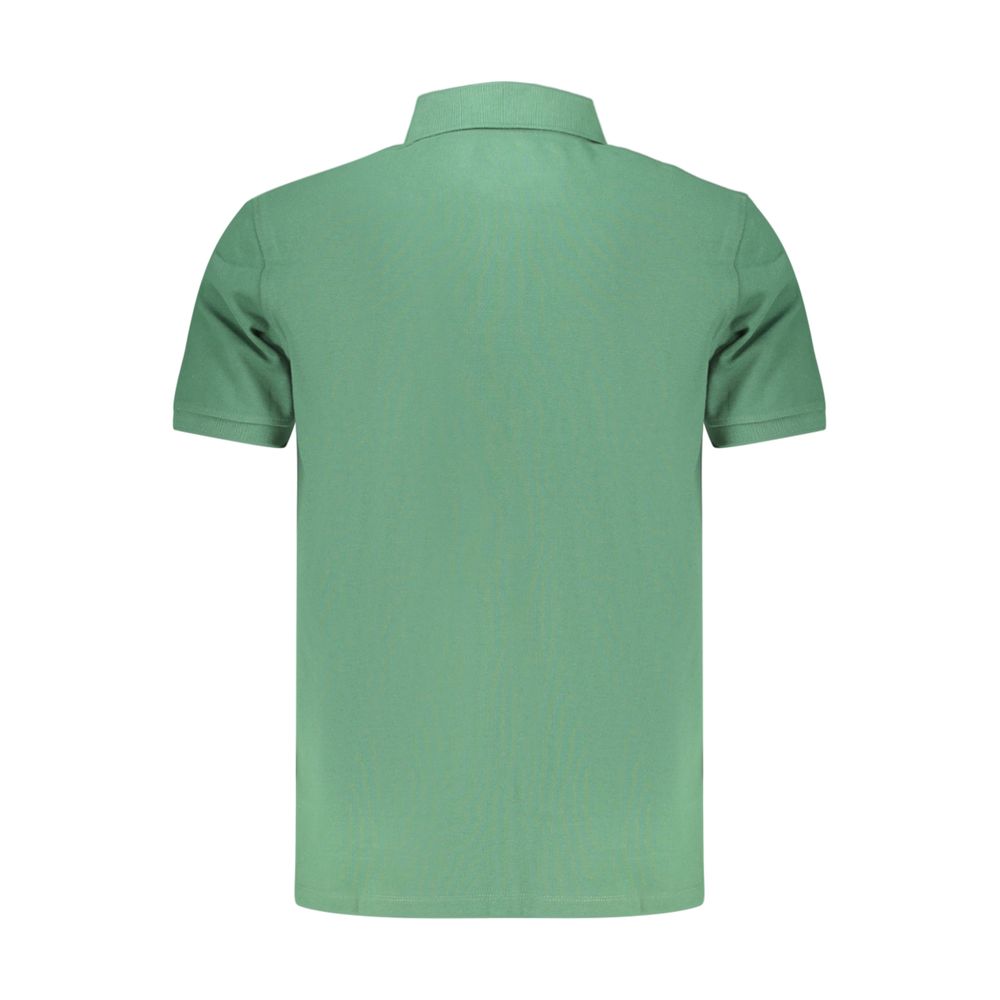 Timberland Verde organic cotton men's polo shirt in green, featuring a classic collar and short sleeves.