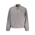 Timberland men's Grigio cotton jacket with front pockets and adjustable hood, stylish outerwear for casual wear.