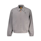 Timberland men's Grigio cotton jacket with front pockets and adjustable hood, stylish outerwear for casual wear.