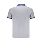 Timberland blue cotton men's polo shirt with collar and short sleeves, casual and comfortable for everyday wear.
