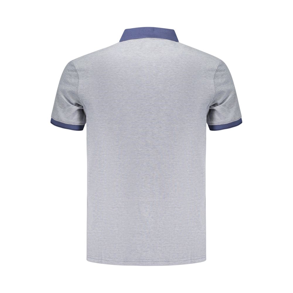 Timberland blue cotton men's polo shirt with collar and short sleeves, casual and comfortable for everyday wear.