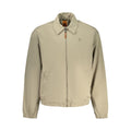 Timberland Verde Cotton Men's Jacket shown in forest green with a classic fit and button-front design.