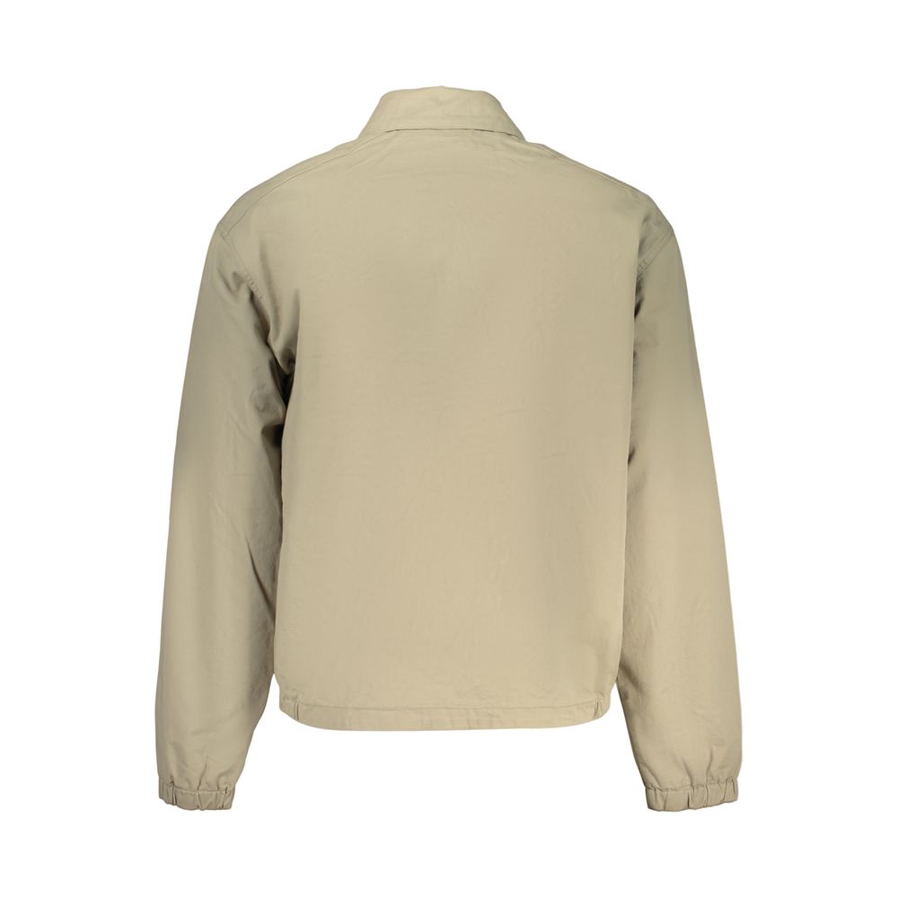 Timberland Verde Cotton Men's Jacket displayed on a hanger, showcasing its classic design and durable fabric.