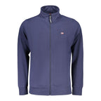 Blue cotton men's sweatshirt from Norway 1963 featuring a classic fit and minimal branding, ideal for casual wear.