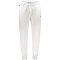 Norway 1963 Bianco cotton men's trackpants with elastic waistband and side pockets, casual athletic wear.