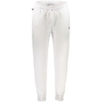 Norway 1963 Bianco cotton men's trackpants with elastic waistband and side pockets, casual athletic wear.