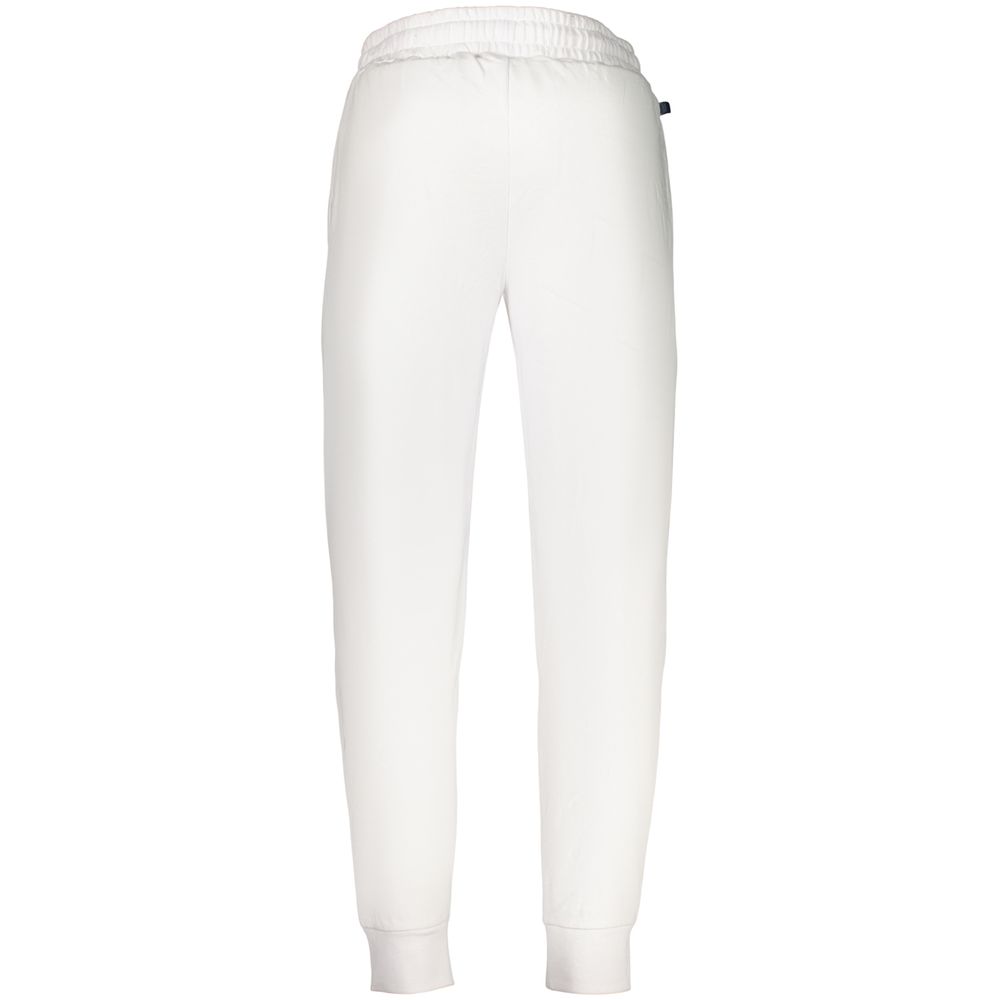 Norway 1963 Bianco cotton men's trackpants with elastic waistband and side pockets, casual athletic wear.