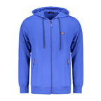 Norway 1963 blue cotton men's hoodie featuring a casual fit and classic design, displayed on a plain background.