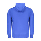 Norway 1963 blue cotton men's hoodie with front pocket and drawstrings, casual everyday apparel.