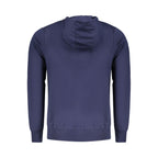 Norway 1963 blue cotton men's hoodie with front pocket and drawstring hood, casual and comfortable men's apparel.