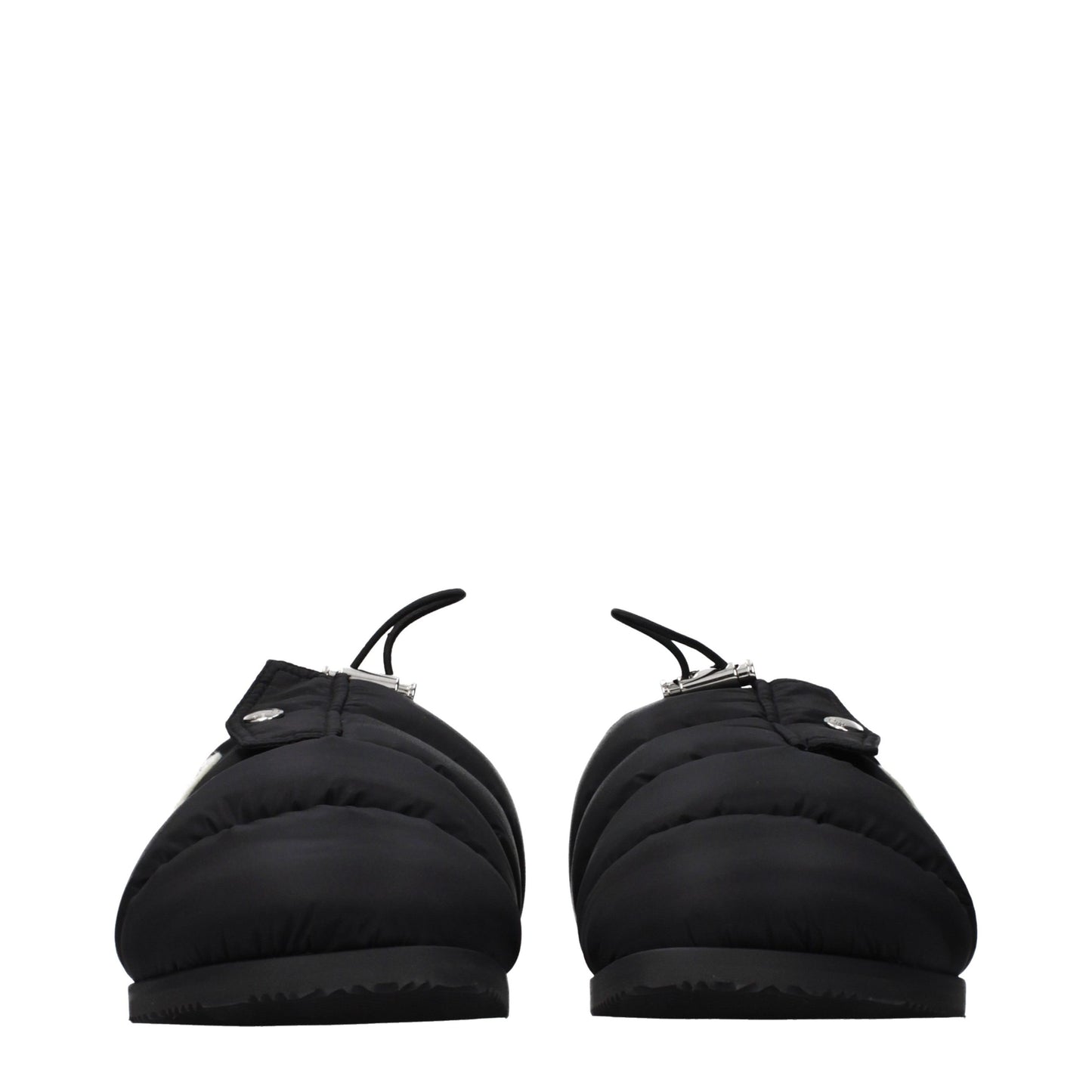 Moncler Black Fabric Slippers Moncler