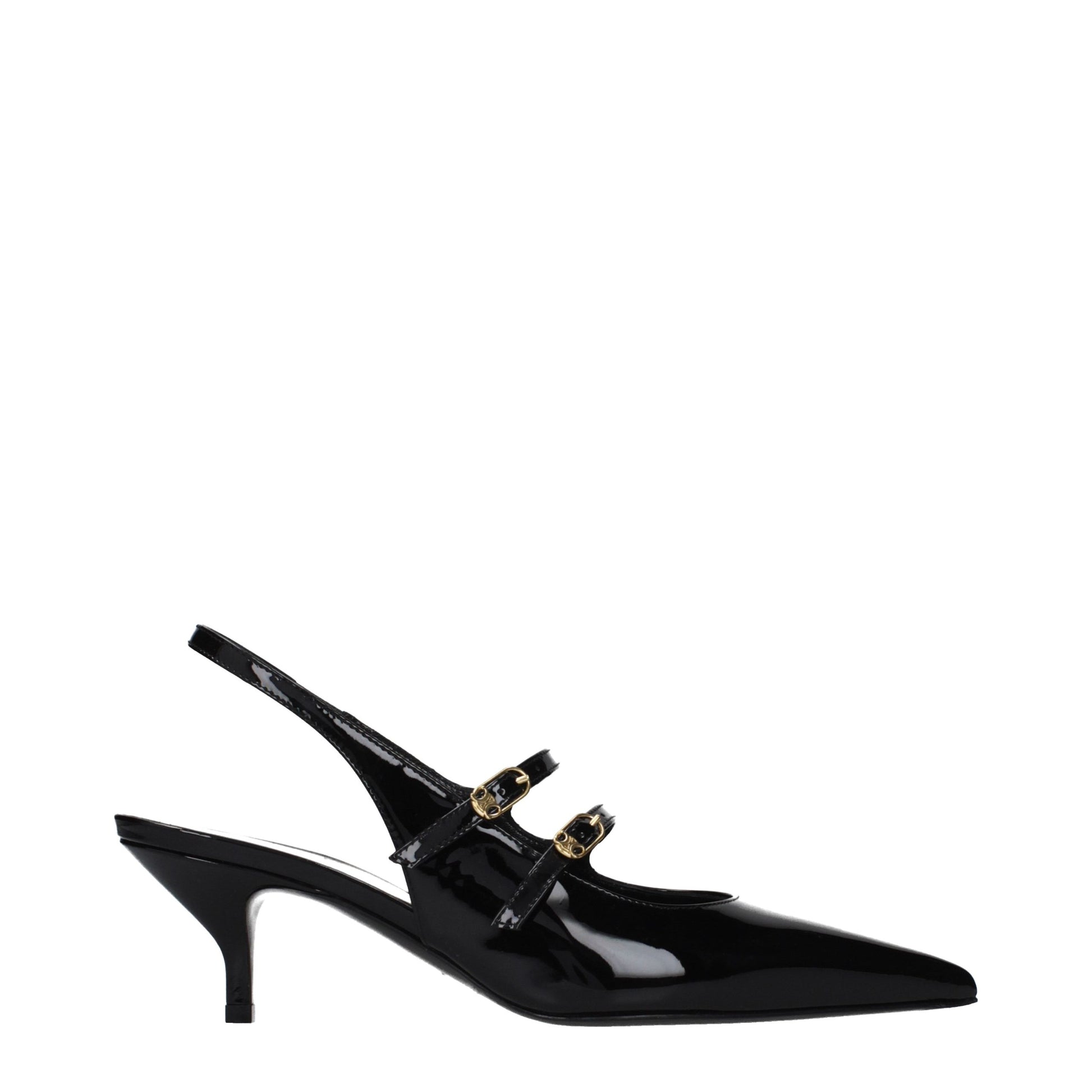 Celine Black Leather Sandals Celine