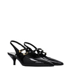 Celine black leather sandals with sleek straps and open toe design, stylish footwear for casual or dressy occasions.