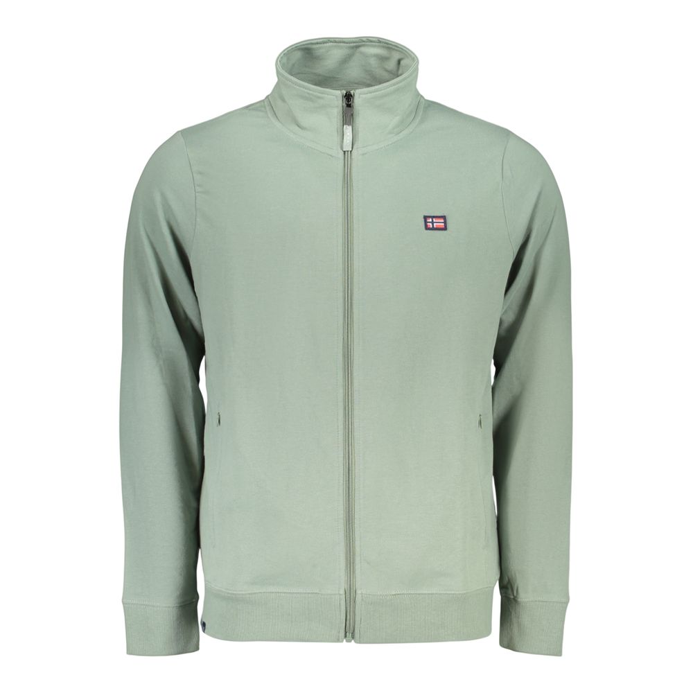 Norway 1963 Verde cotton men's sweatshirt with crew neck and long sleeves, casual style and comfortable fit.