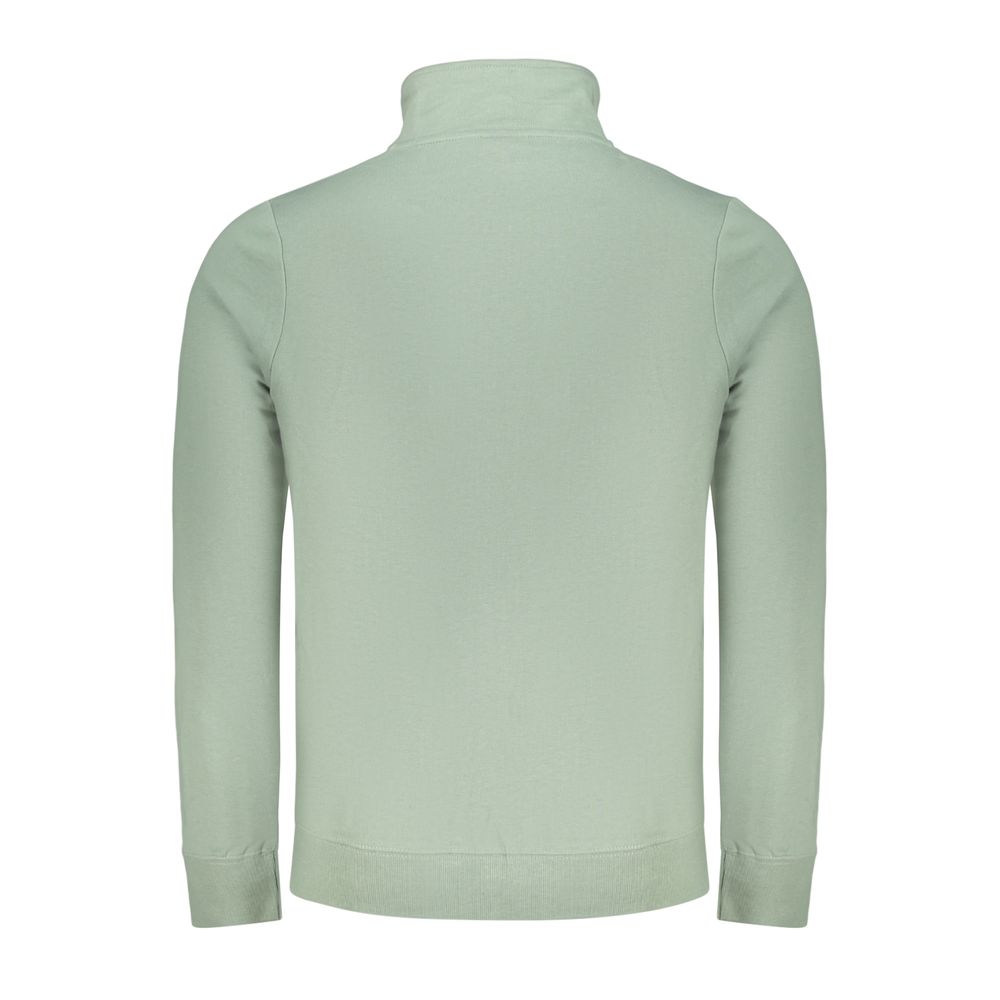 Norway 1963 Verde cotton men's sweatshirt with ribbed cuffs and crew neck, casual and comfortable apparel.