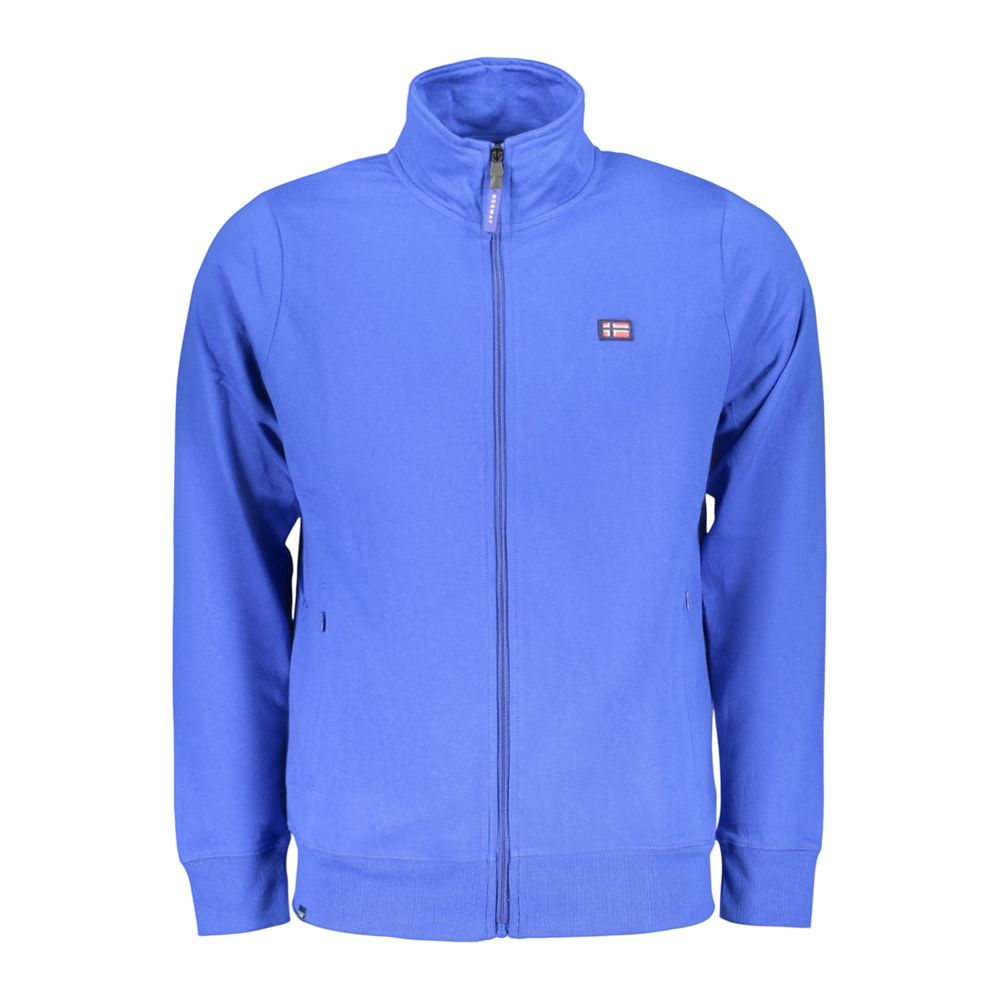 Norway 1963 blue cotton men's sweatshirt with a crew neck and long sleeves, featuring subtle branding details.