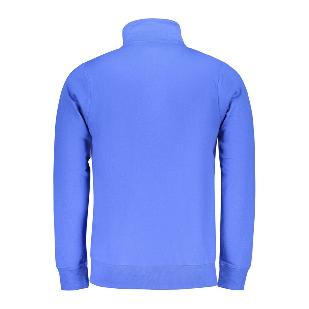 Norway 1963 blue cotton men's sweatshirt with crew neck and long sleeves, casual style.