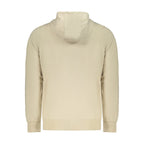 Beige cotton men's hooded sweatshirt by Norway 1963, featuring a comfortable fit and casual style, shown on a plain background.