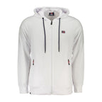 Norway 1963 white cotton men's sweatshirt hoodie with a relaxed fit and ribbed cuffs, casual streetwear style.