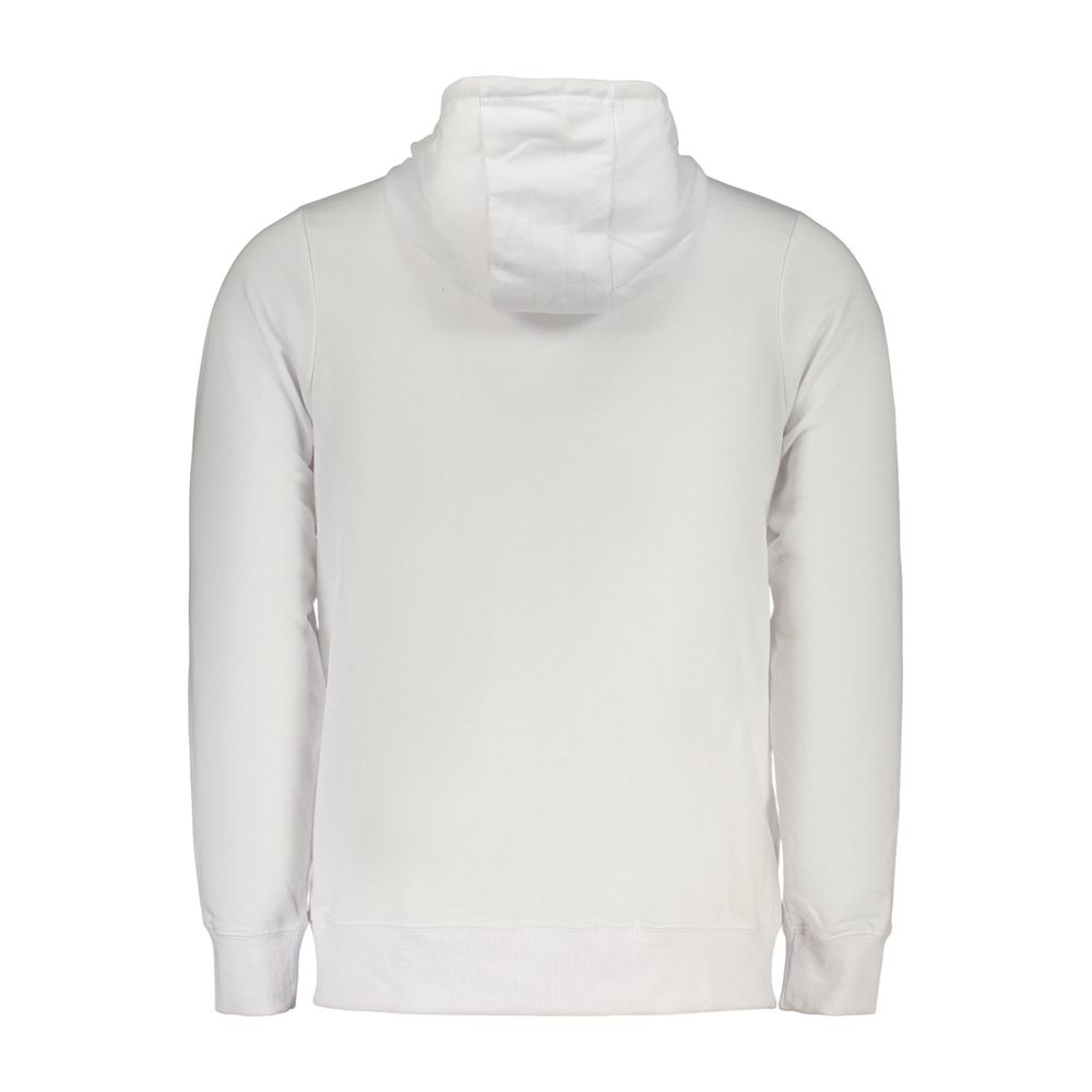 White cotton men's sweatshirt hoodie by Norway 1963, featuring a comfortable fit and classic design.