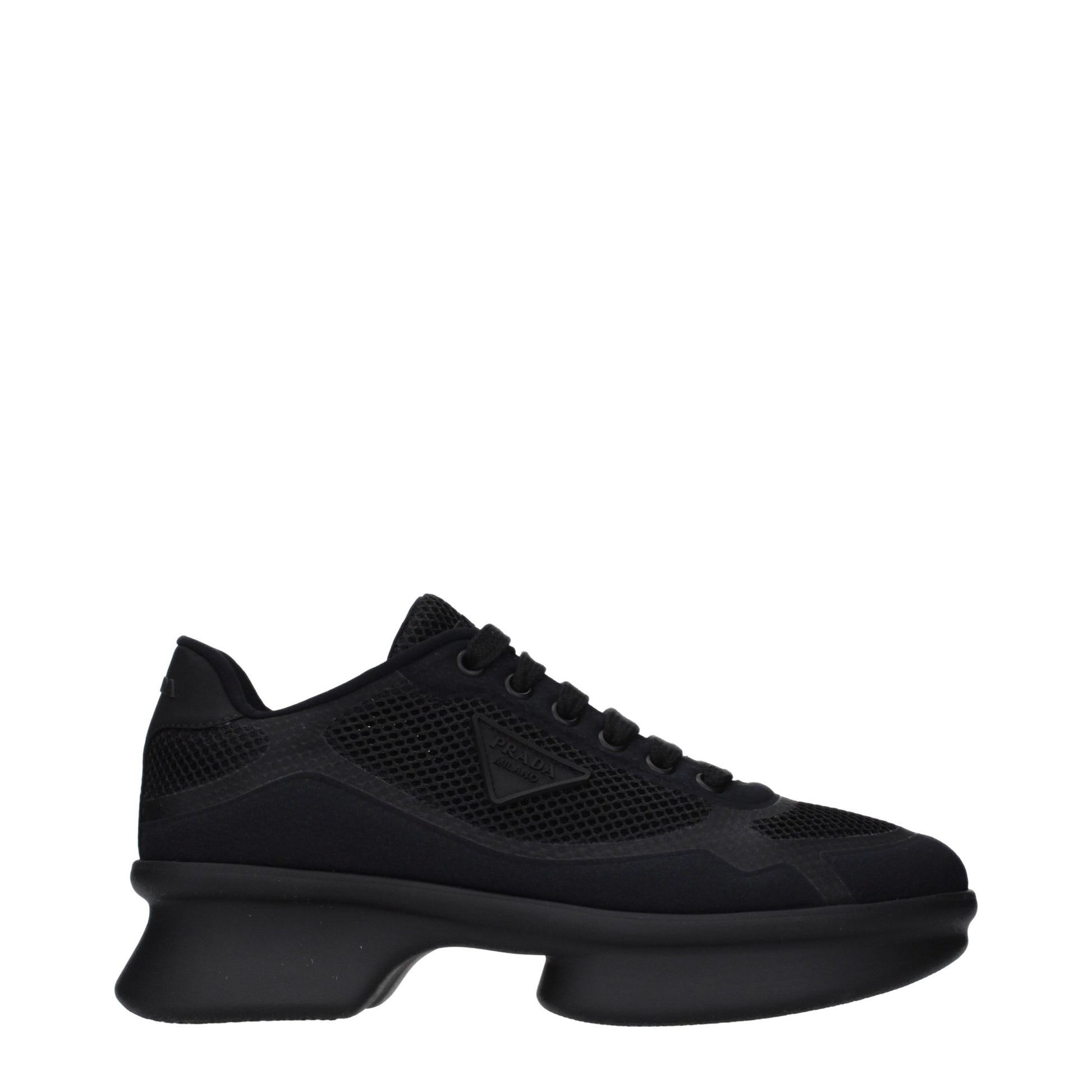 Prada Black Fabric Low Top Sneakers Prada