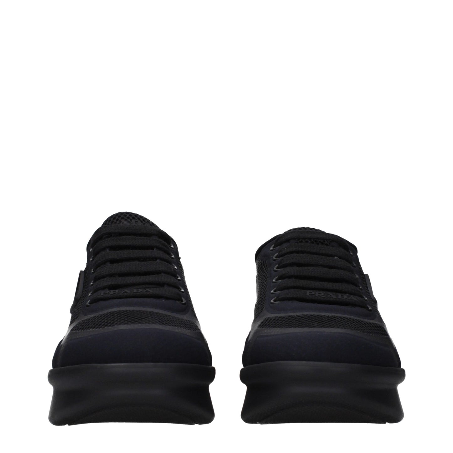 Prada Black Fabric Low Top Sneakers Prada