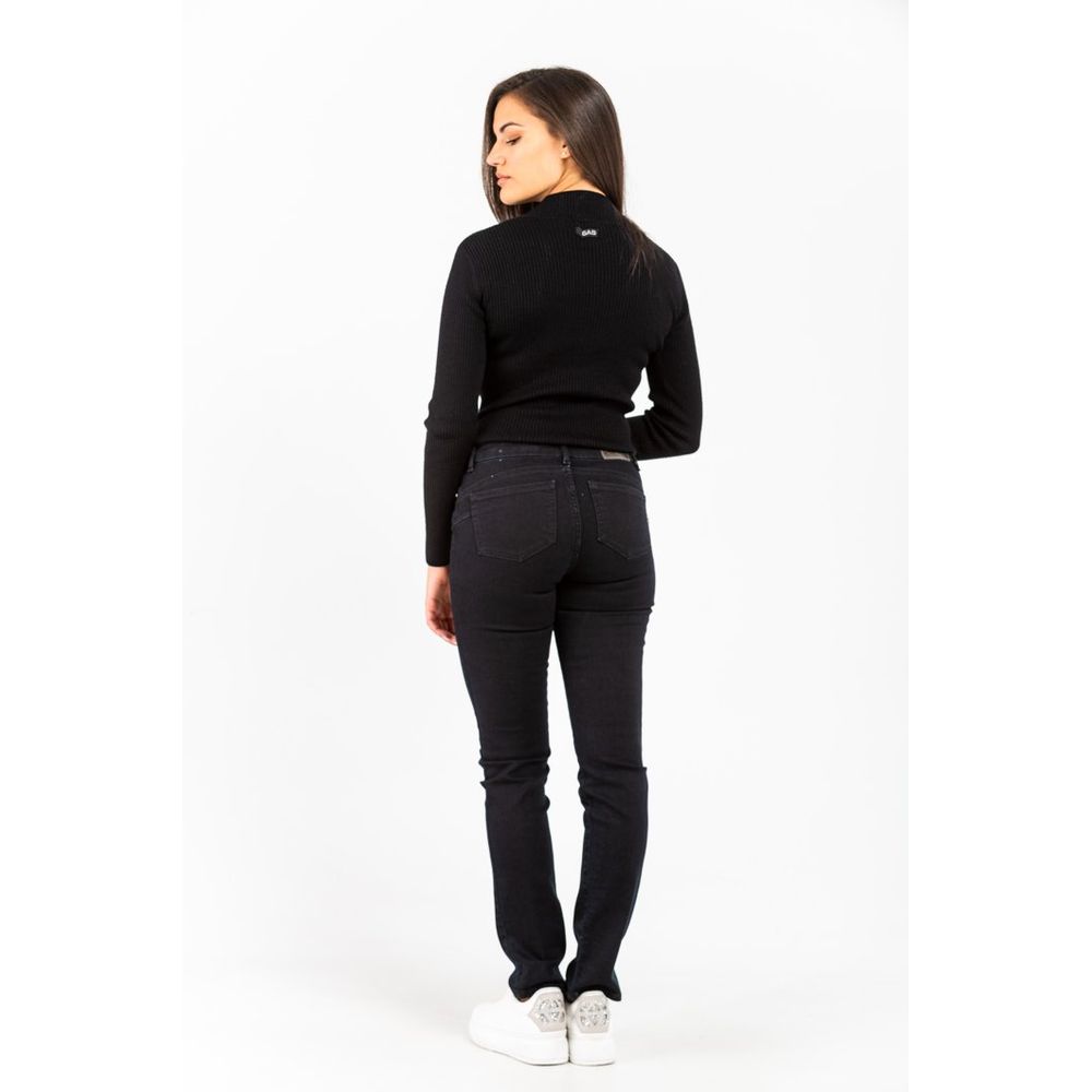 Gas Black Cotton Slim Fit Jeans - Eljoys Fashion 