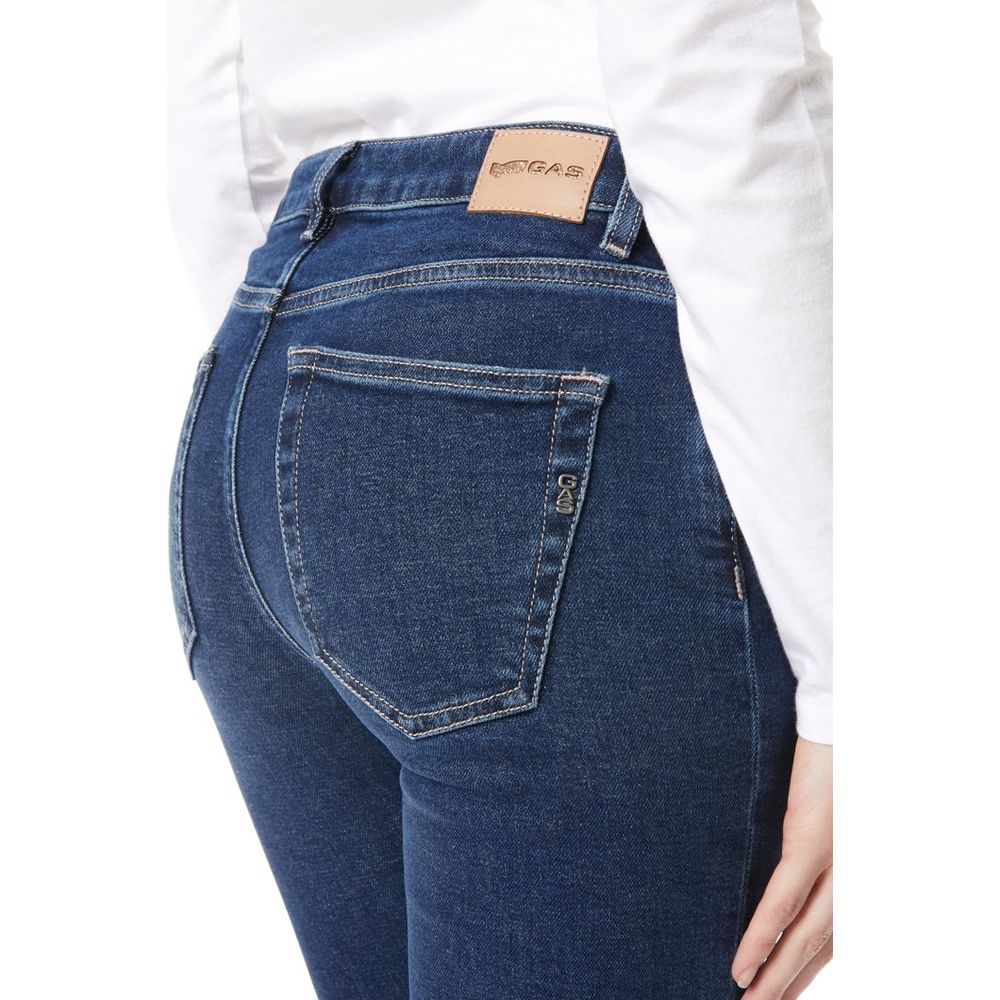 Gas Blue Cotton Slim Fit Jeans - Eljoys Fashion 
