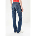 Gas Blue Cotton Straight-Leg Jeans - Eljoys Fashion 