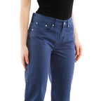 Moschino Blue Cotton Straight-Leg Jeans - Eljoys Fashion 