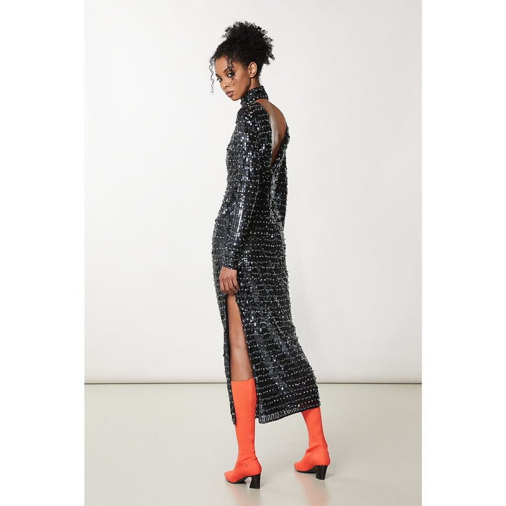 Patrizia Pepe Gold Polyamide Cocktail Dress - Eljoys Fashion 