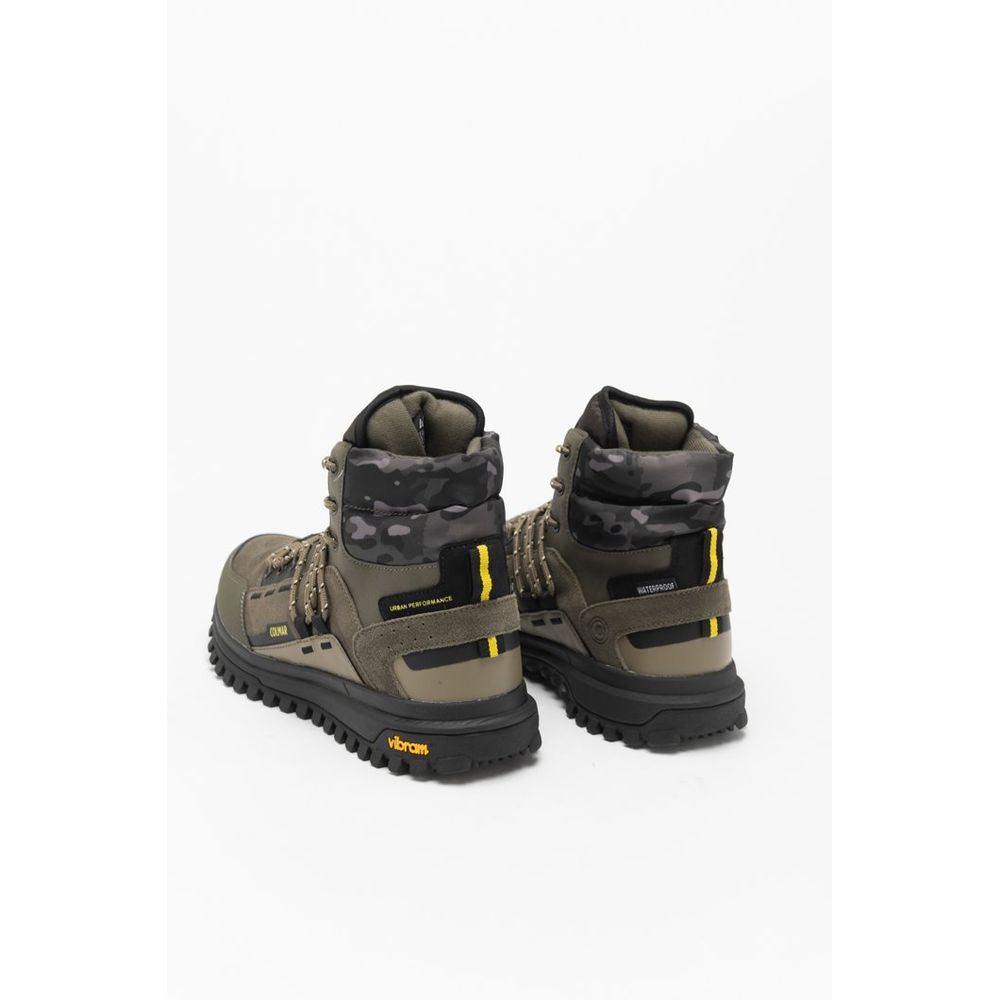 Colmar Green Leather Ankle Boots